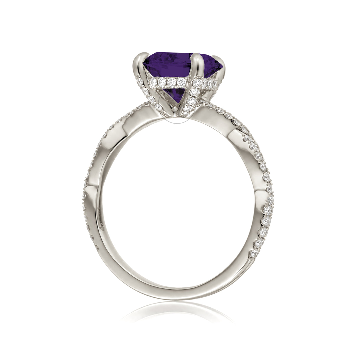 The Seraphina Round Amethyst Ring