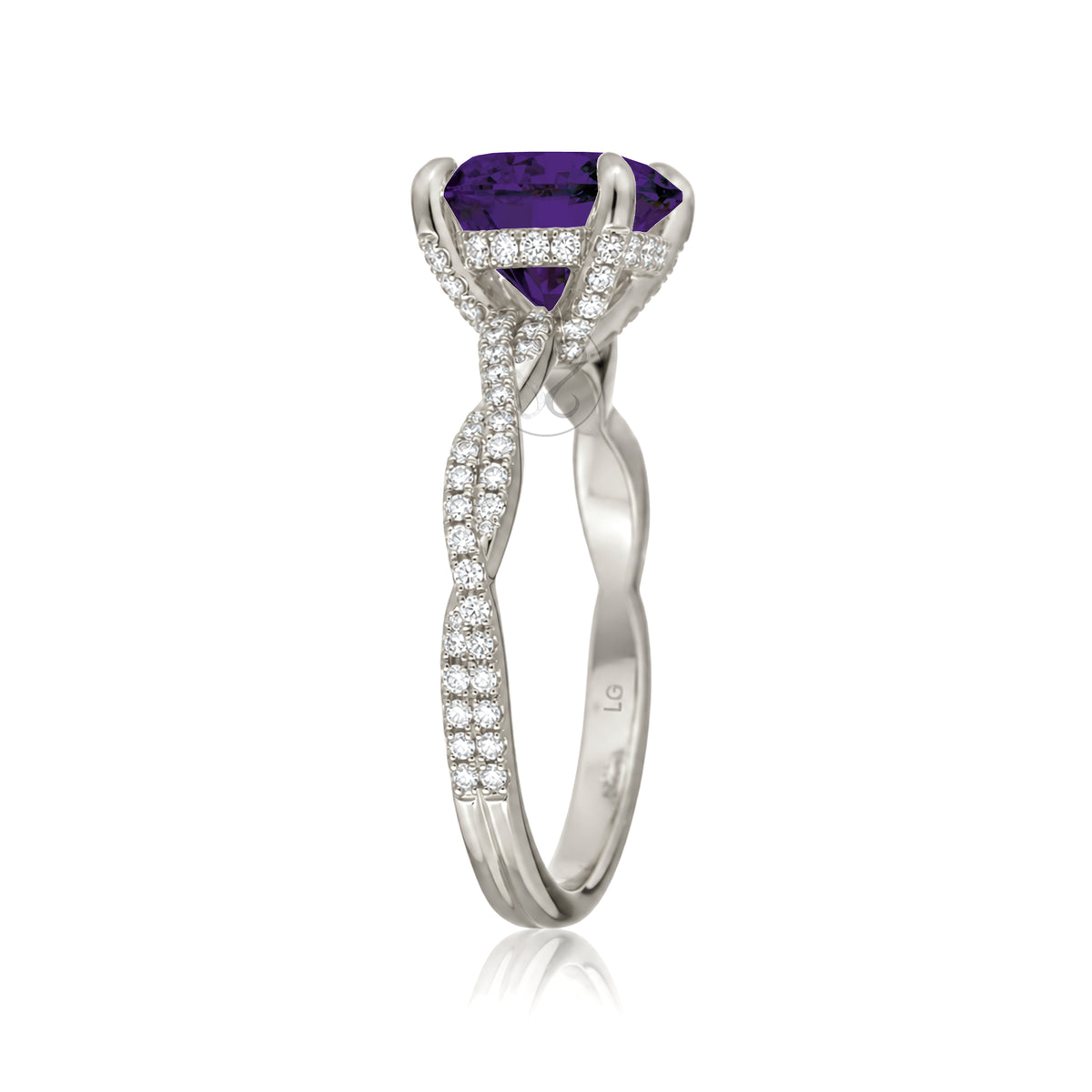 The Seraphina Round Amethyst Ring