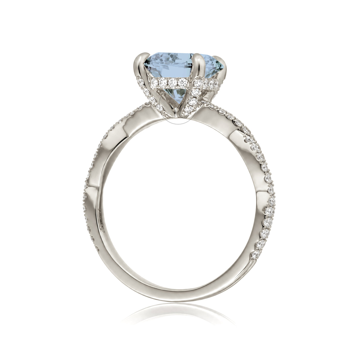 The Seraphina Round Aquamarine Ring