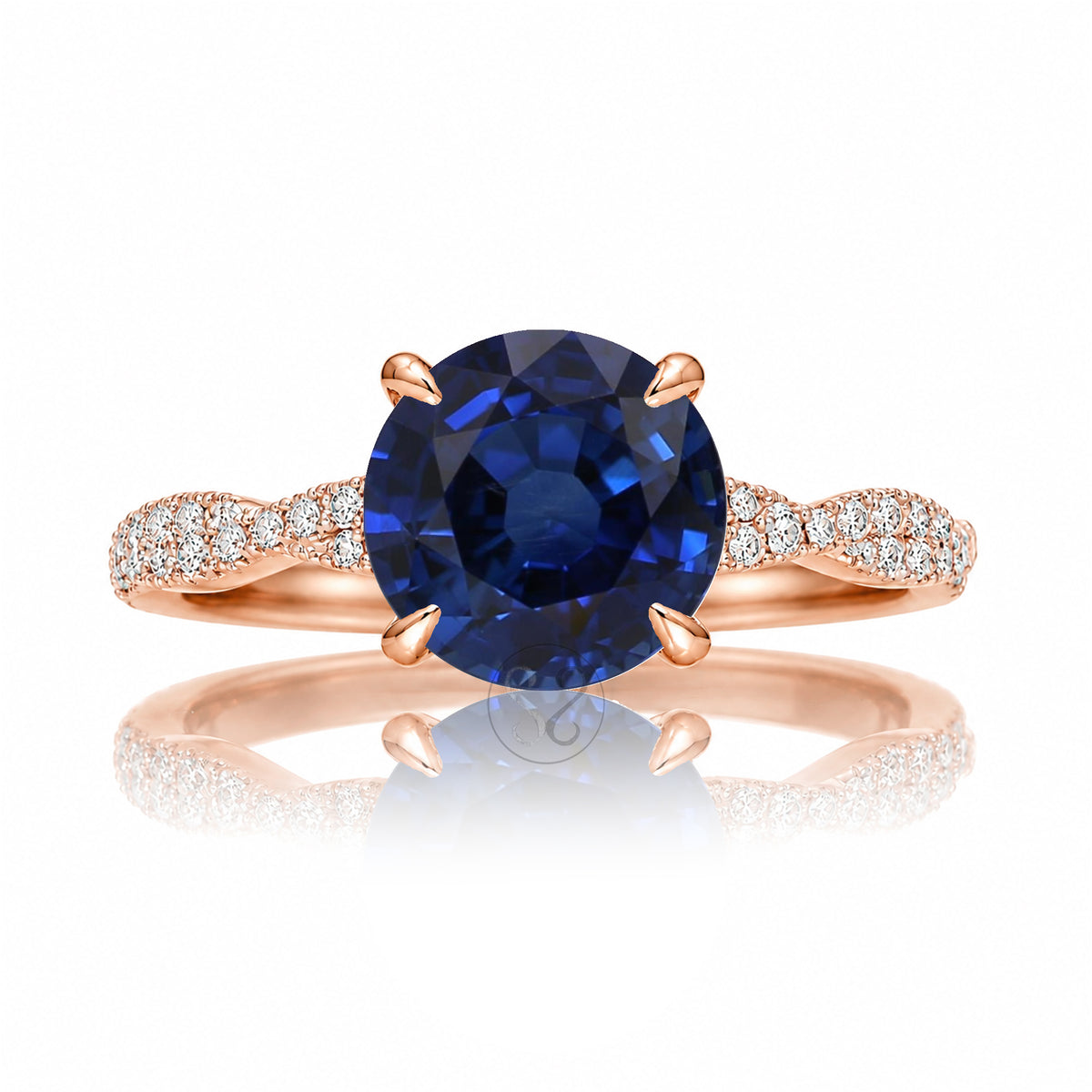 The Seraphina Oval Blue Sapphire Ring