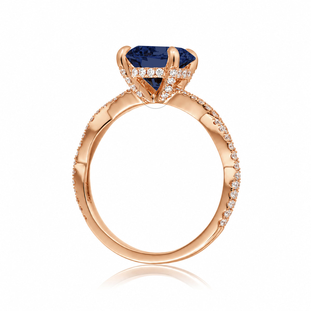 The Seraphina Oval Blue Sapphire Ring