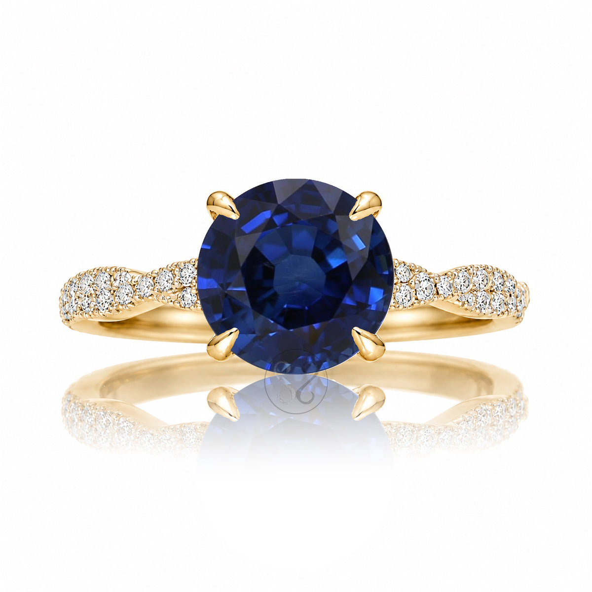 The Seraphina Oval Blue Sapphire Ring