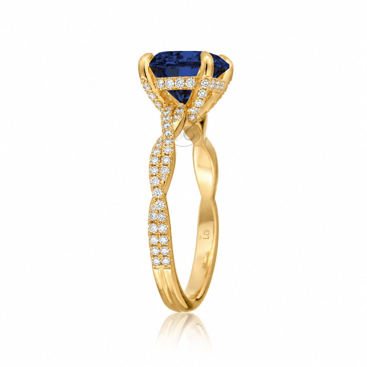 The Seraphina Oval Blue Sapphire Ring