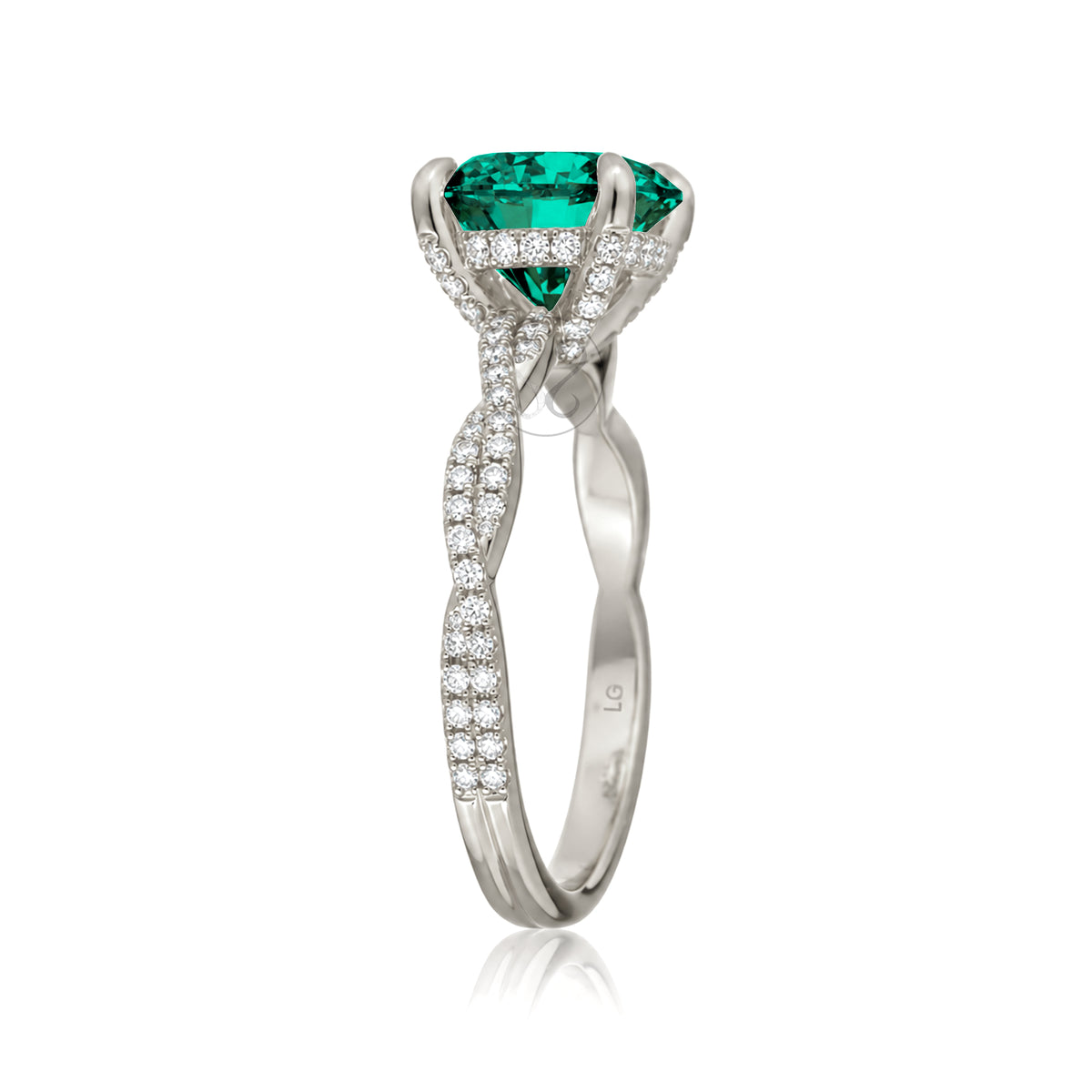 The Seraphina Round Emerald Ring