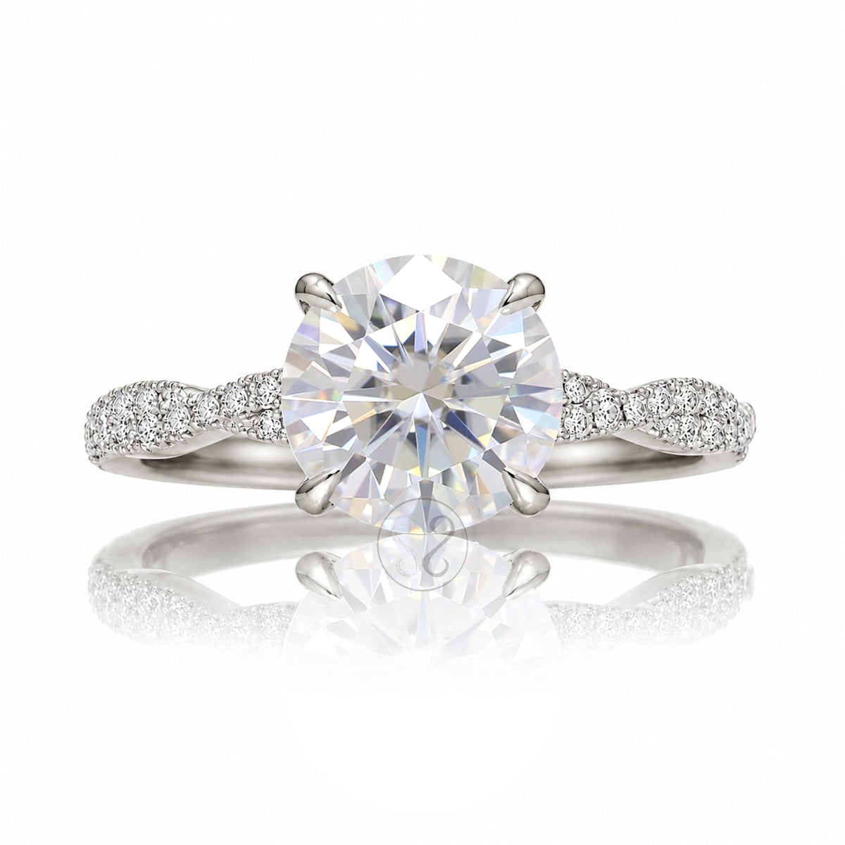 The Seraphina Round Moissanite Ring