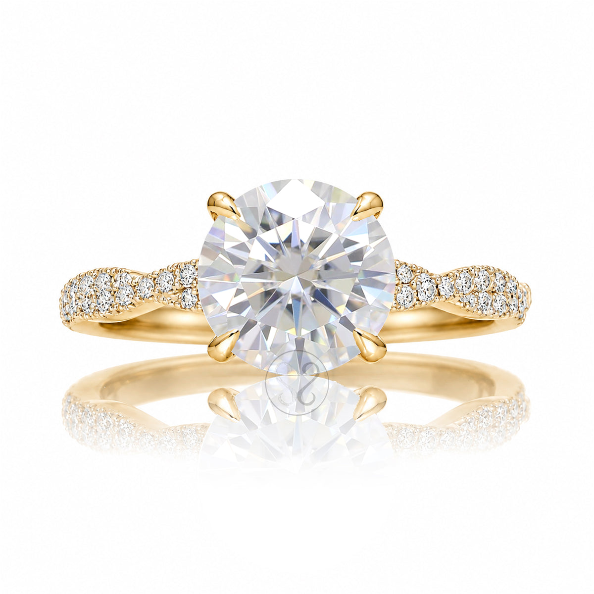 The Seraphina Round Moissanite Ring