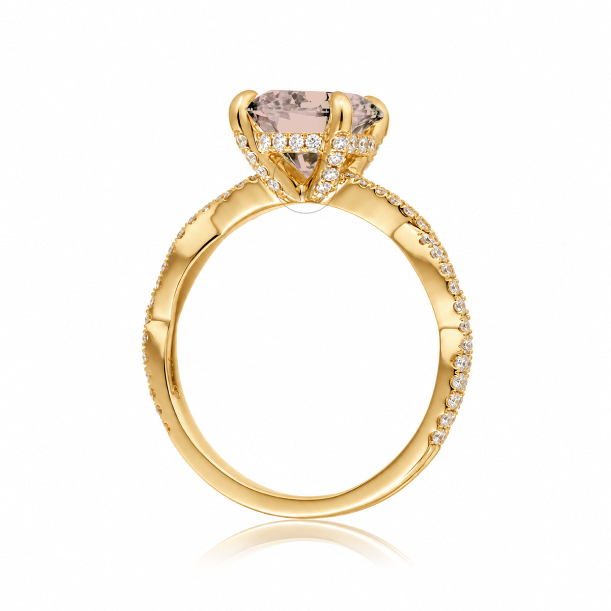 The Seraphina Round Morganite Ring
