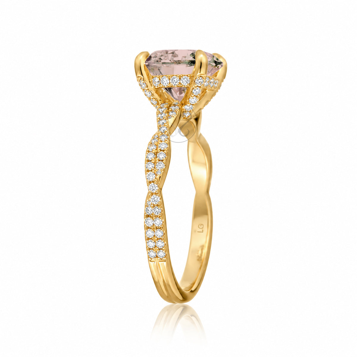 The Seraphina Round Morganite Ring