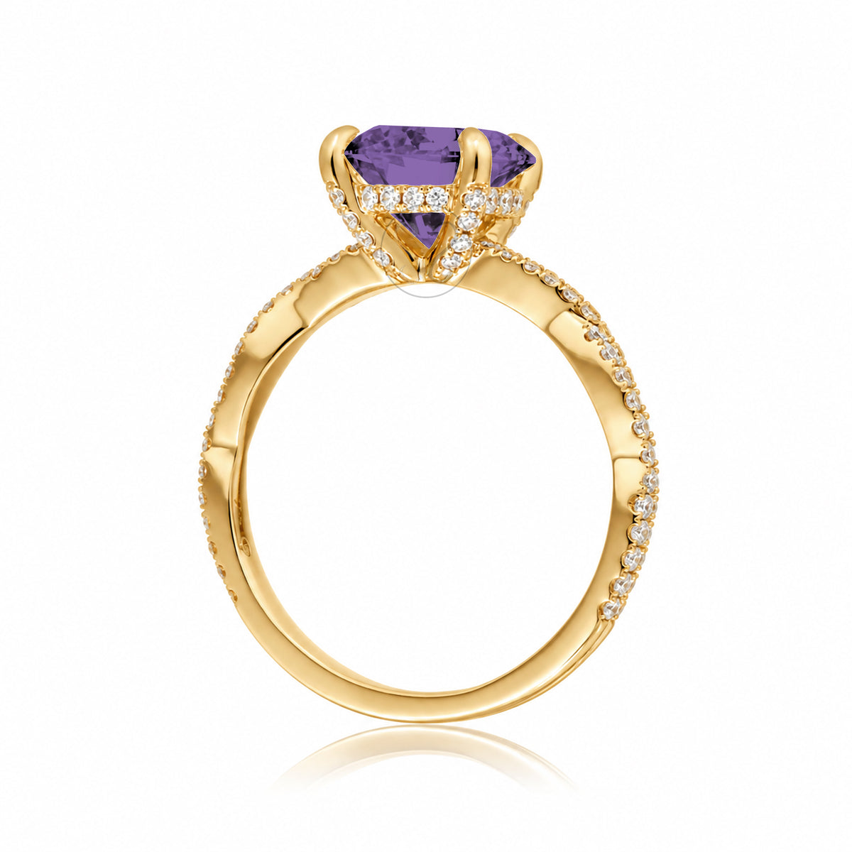 The Seraphina Round Amethyst Ring