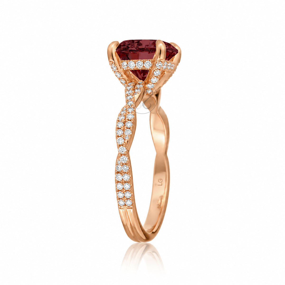 The Seraphina Oval Ruby Ring