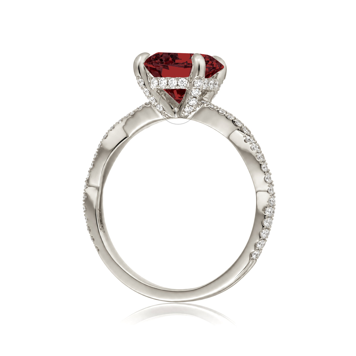 The Seraphina Oval Ruby Ring