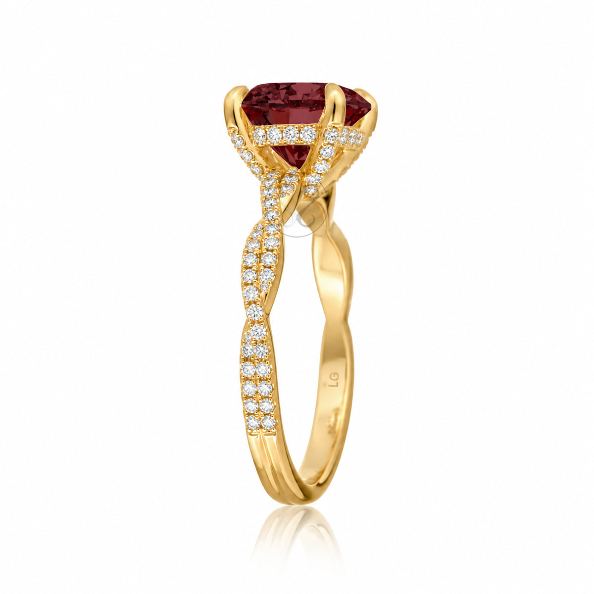 The Seraphina Oval Ruby Ring