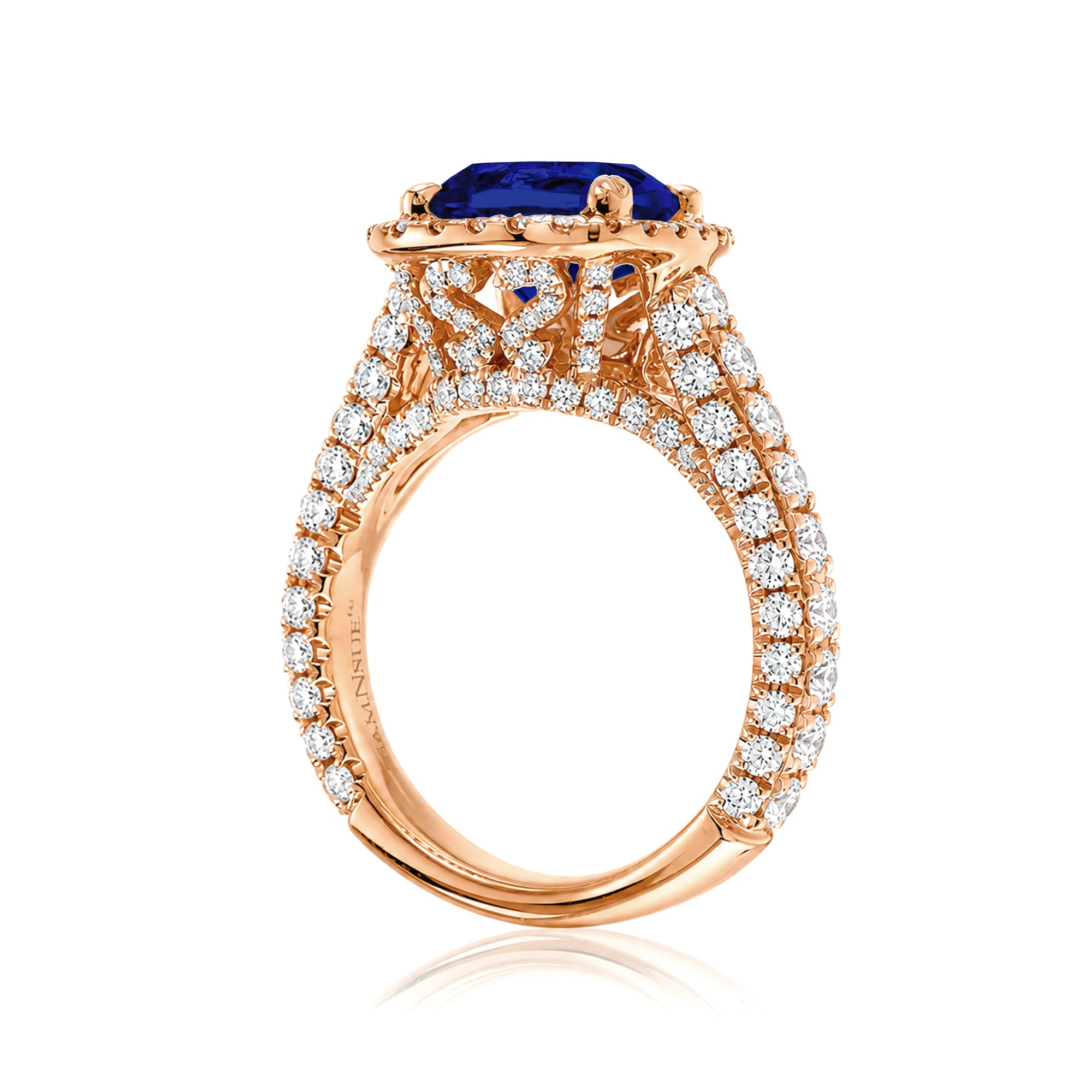 The Tamara Cushion Blue Sapphire Ring
