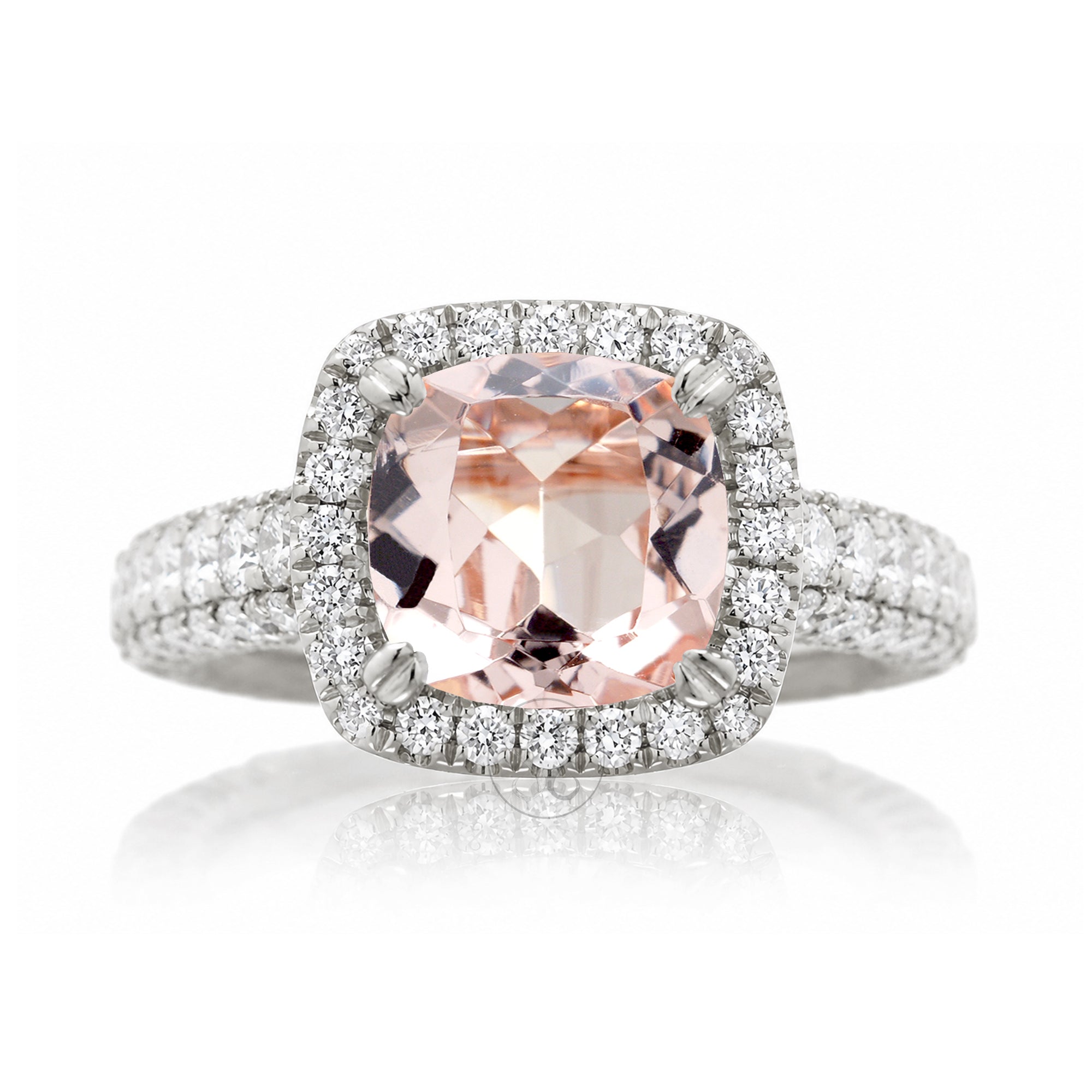 The Tamara Cushion Morganite Ring