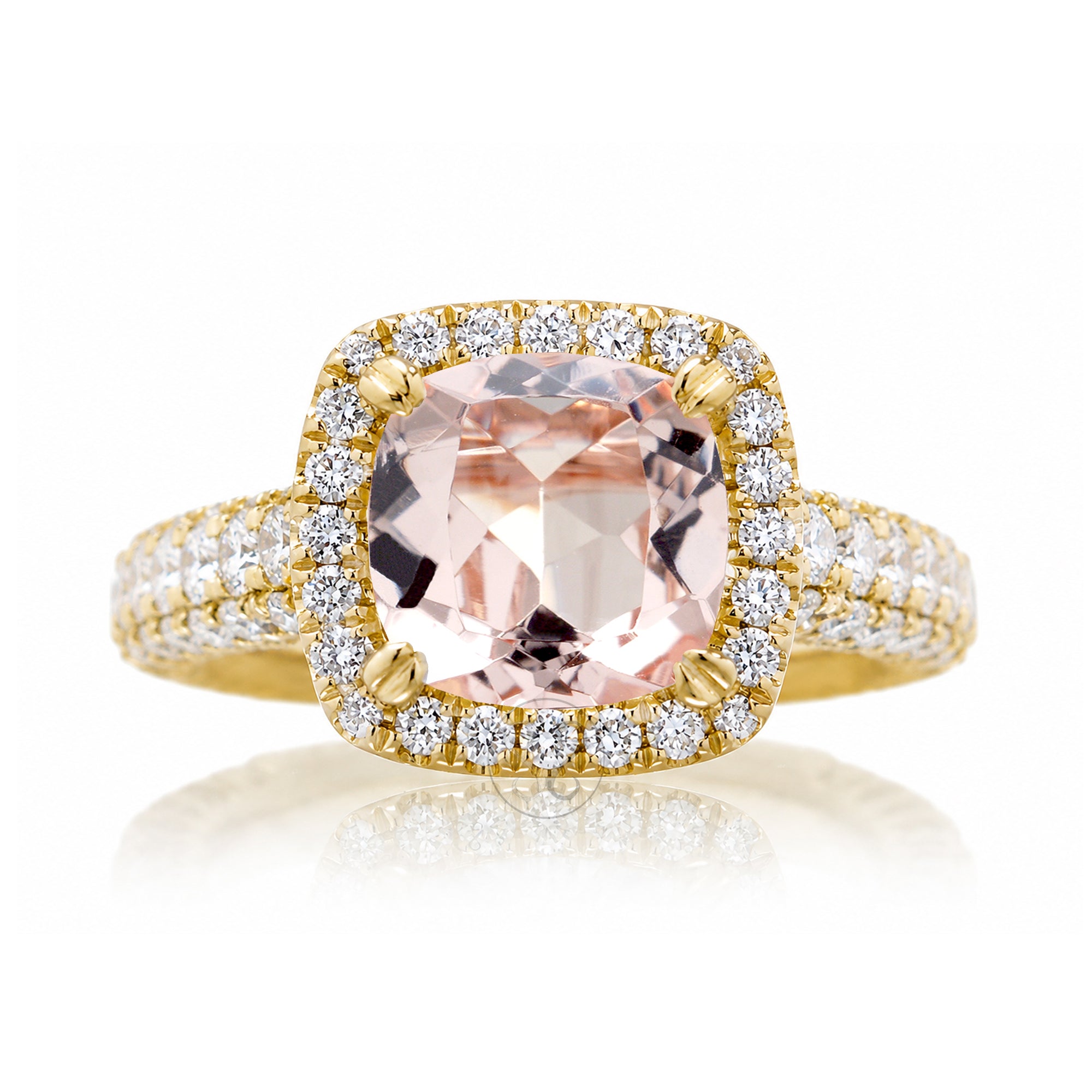 The Tamara Cushion Morganite Ring
