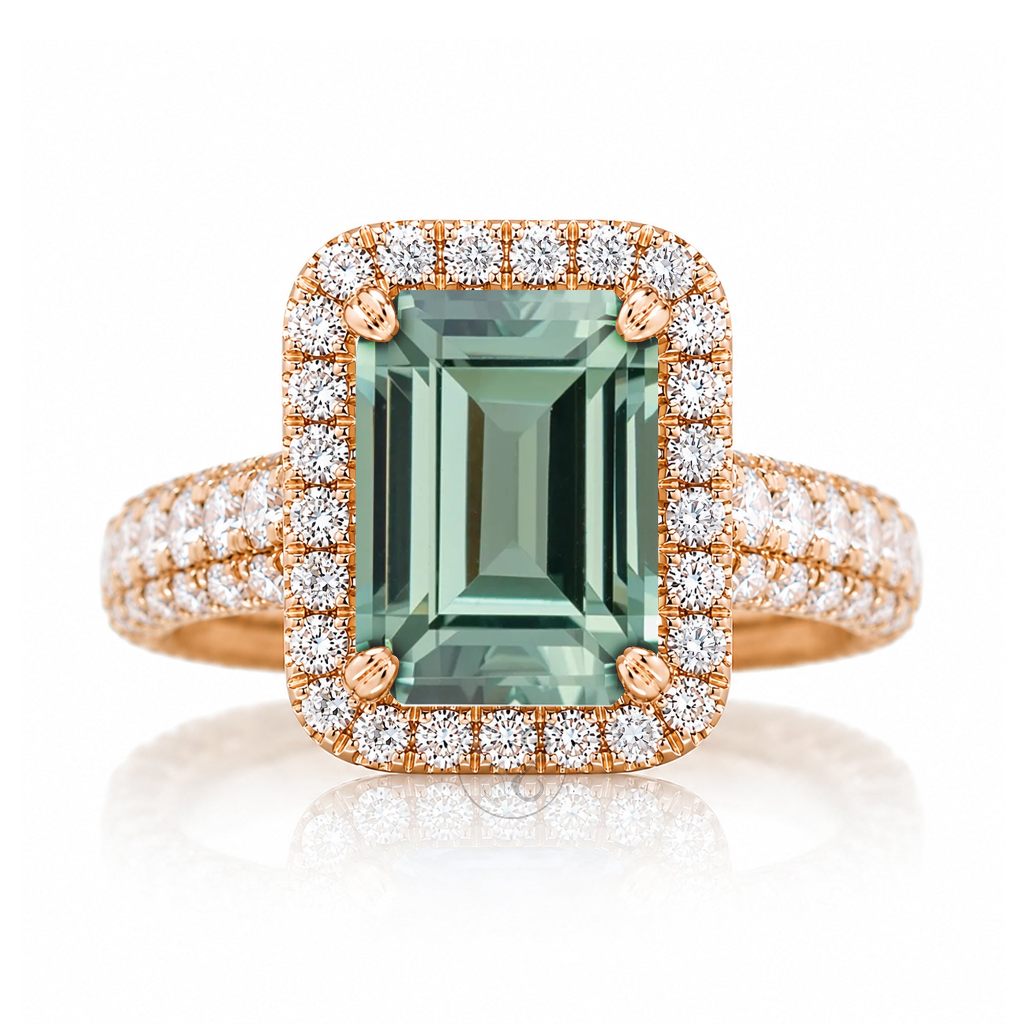 The Tamara Emerald Cut Green Sapphire Ring