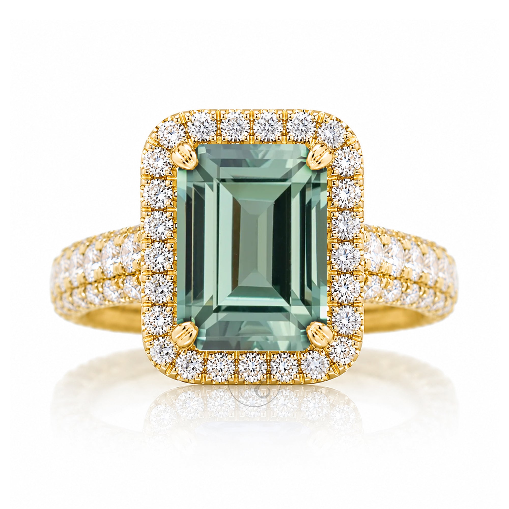 The Tamara Emerald Cut Green Sapphire Ring