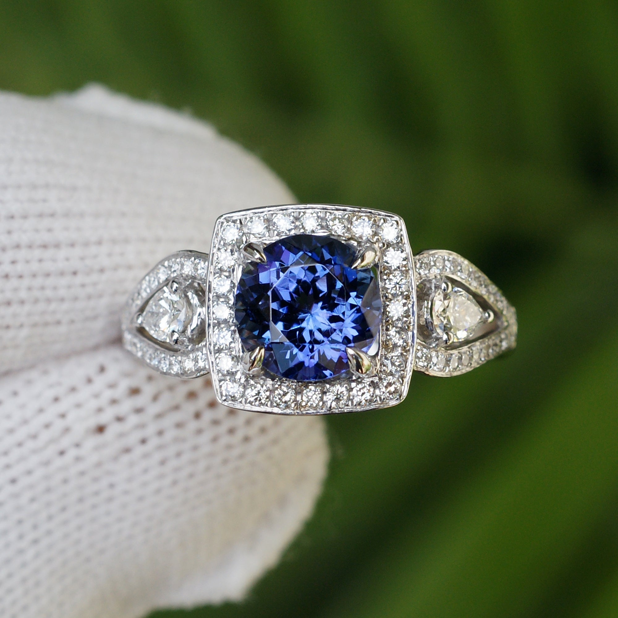The Valerie Round Tanzanite Ring (7.5mm)