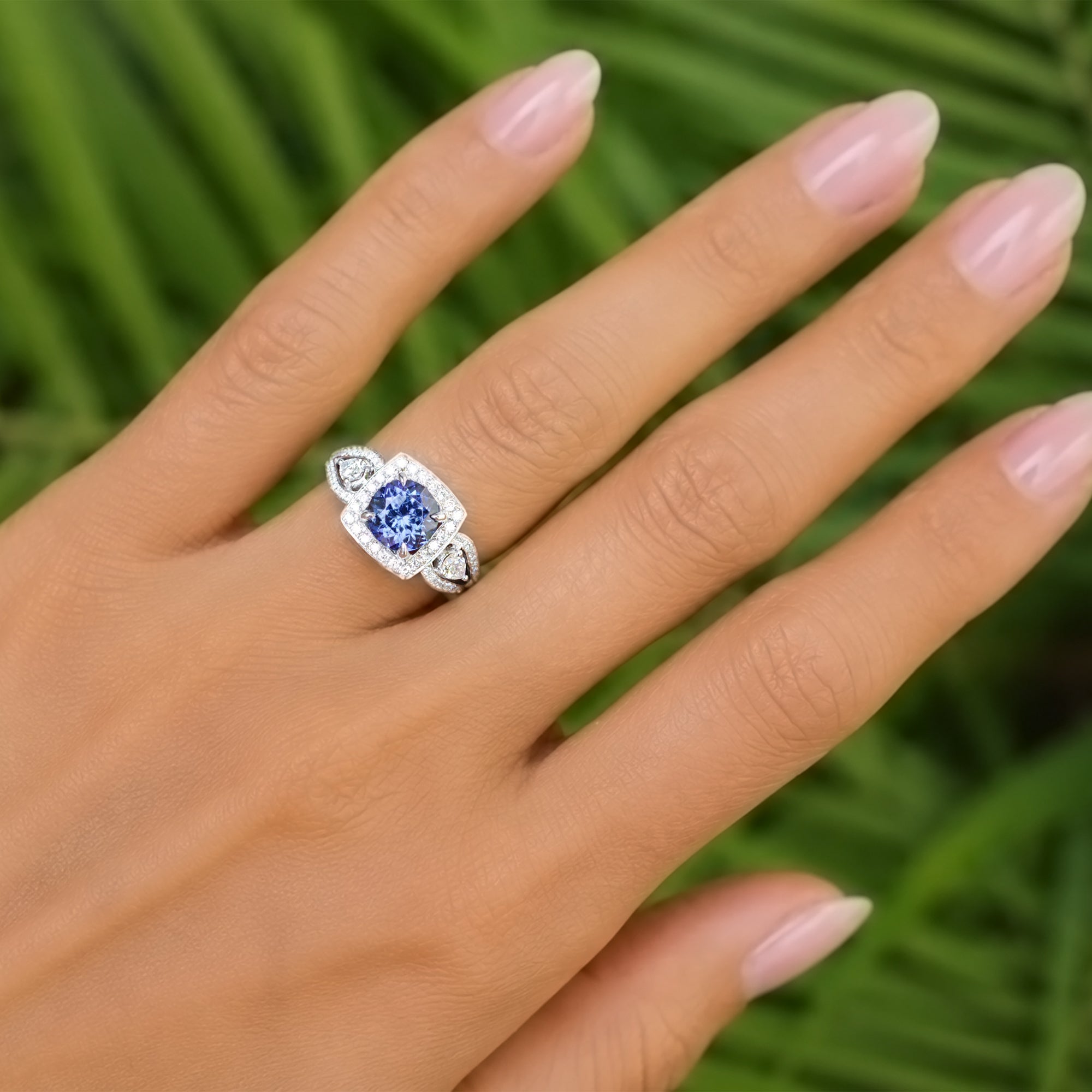 The Valerie Round Tanzanite Ring (7.5mm)