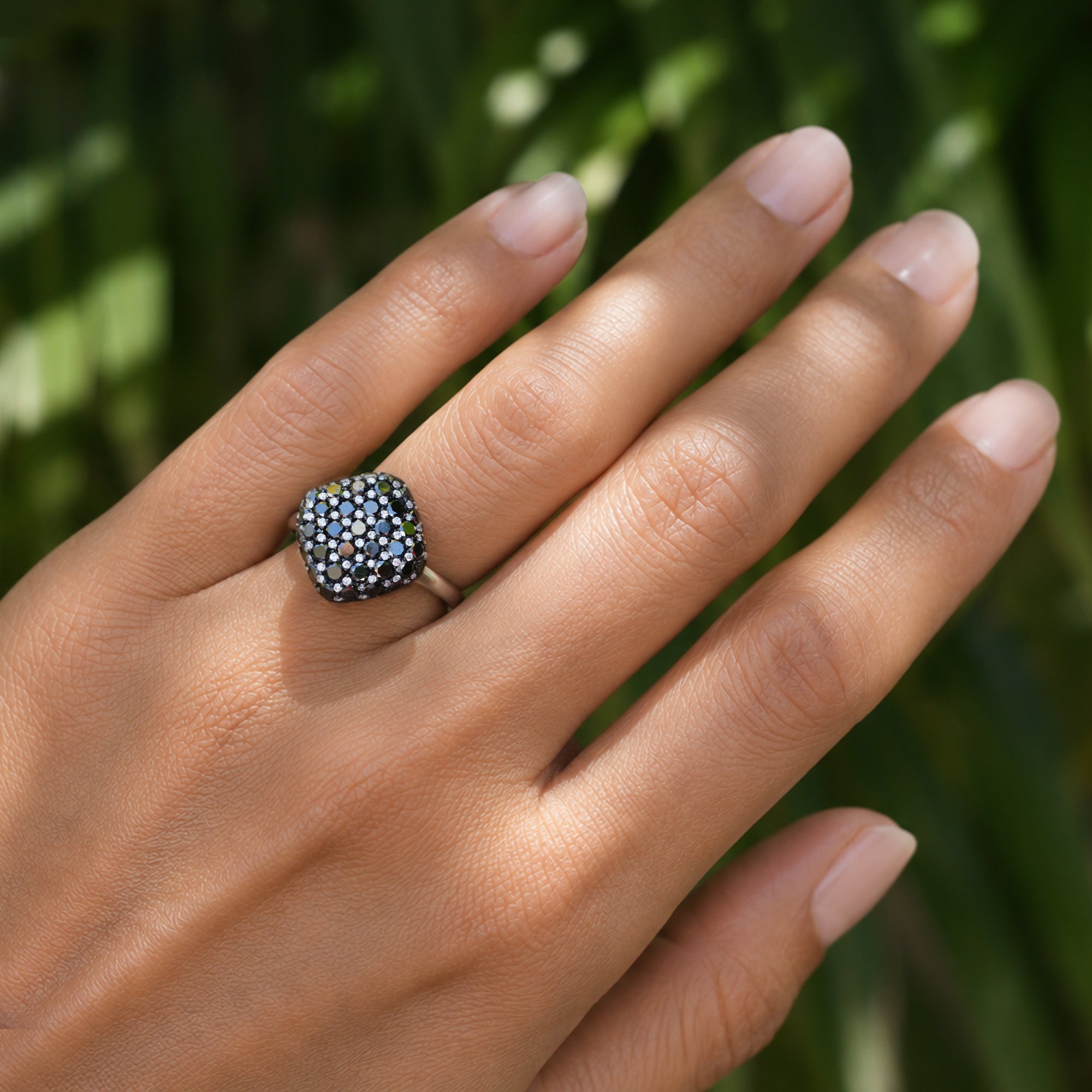 The Zane Cushion Black Diamond Ring (2.12 ct t.w.)