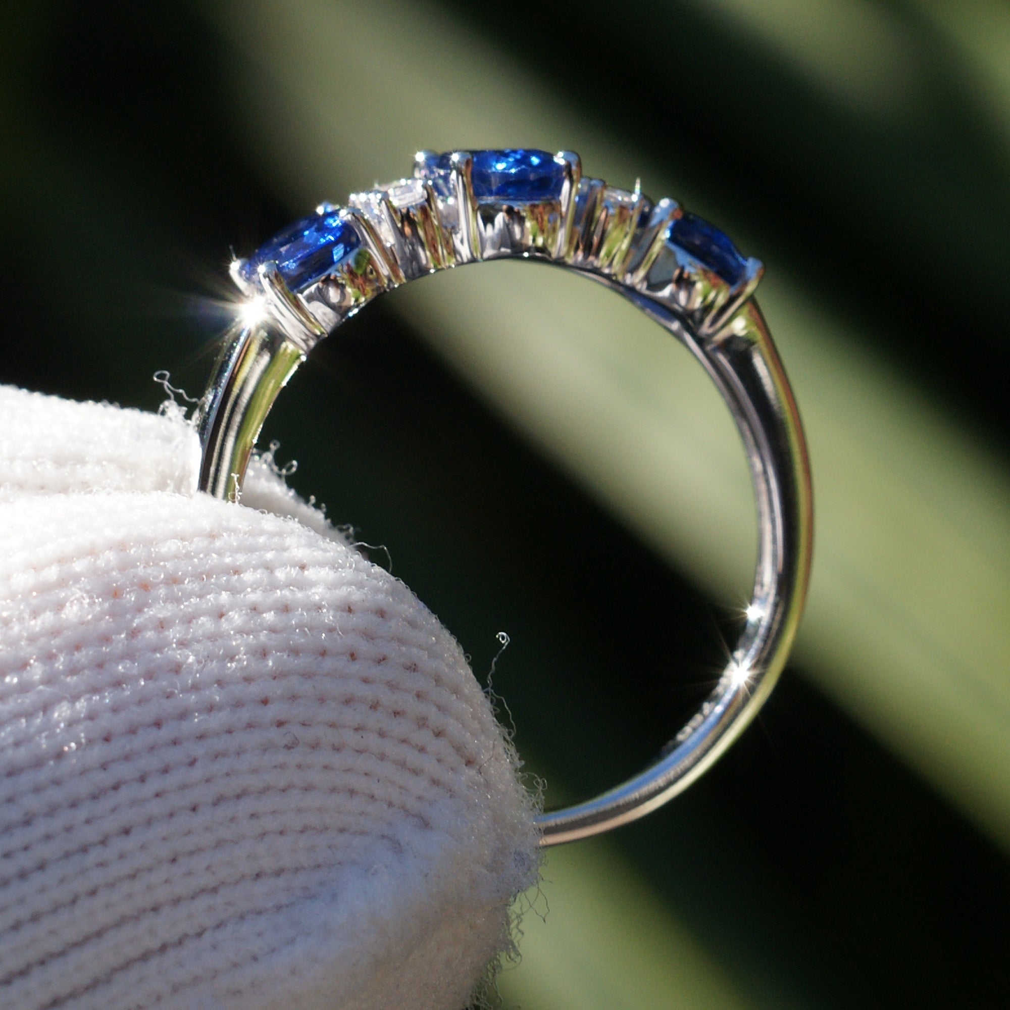 The Panya Oval Sapphire & Diamond Ring