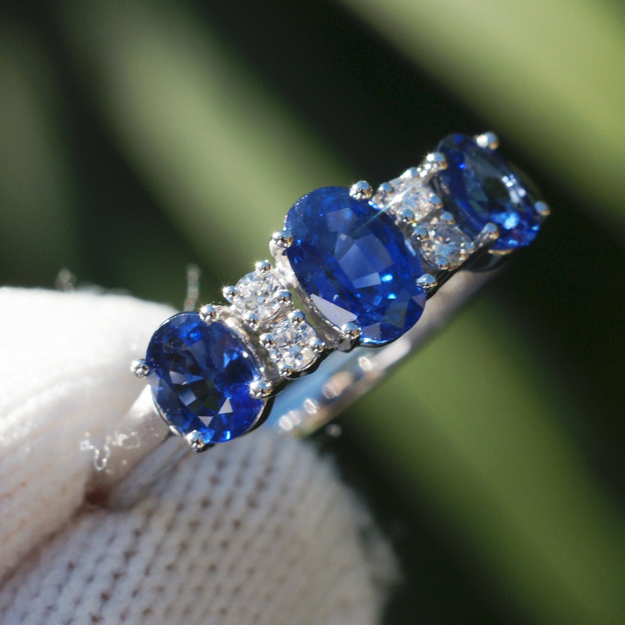 The Panya Oval Sapphire & Diamond Ring