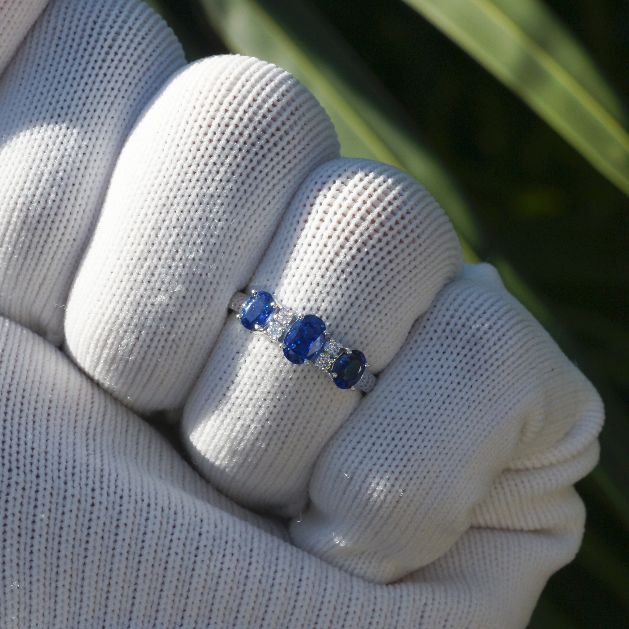 The Panya Oval Sapphire & Diamond Ring