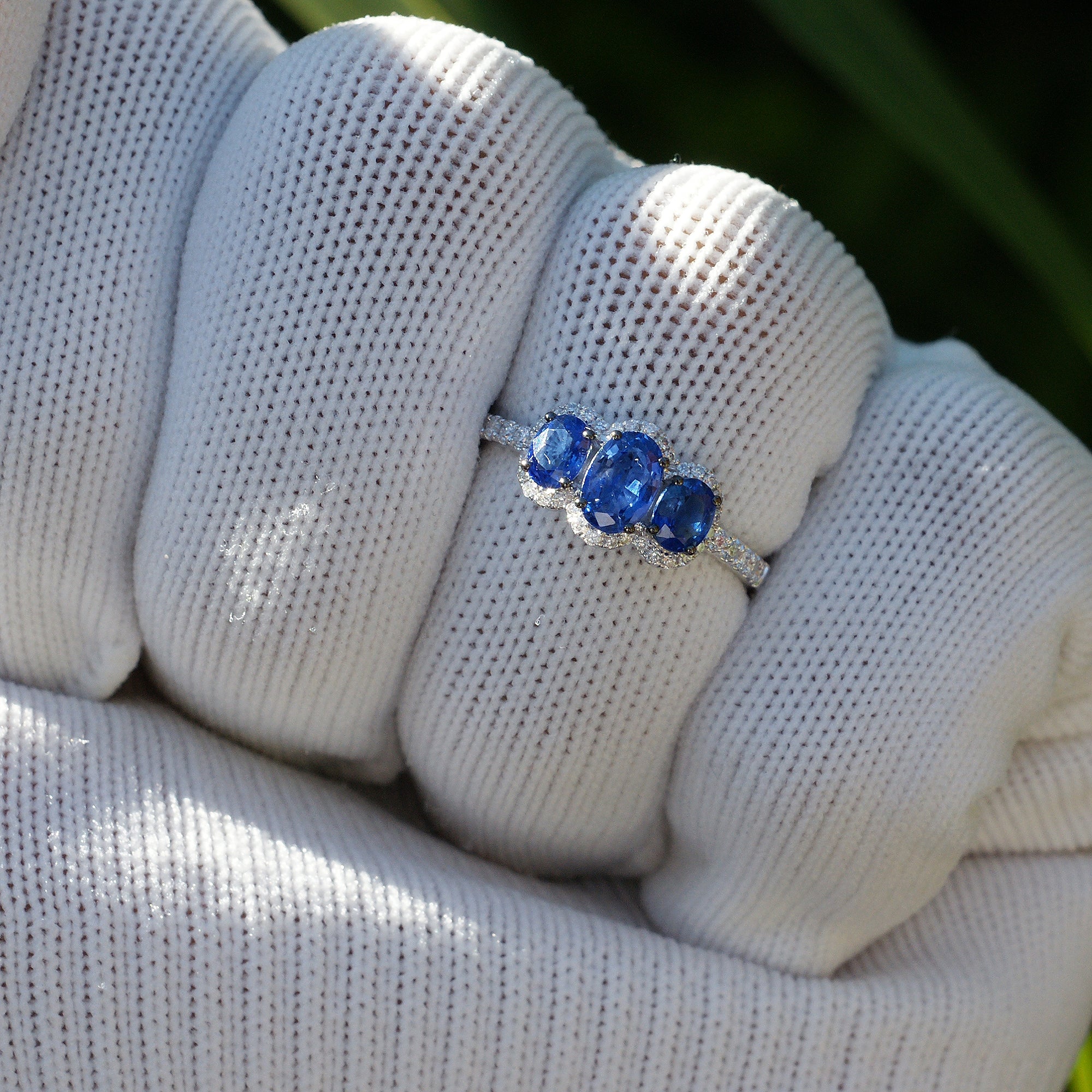 The Pennie Oval Sapphire & Diamond Ring