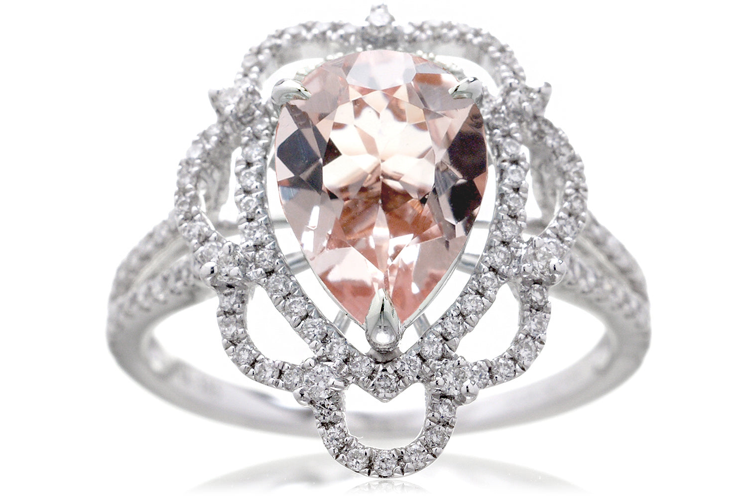 The Anastasia Pear Morganite Ring
