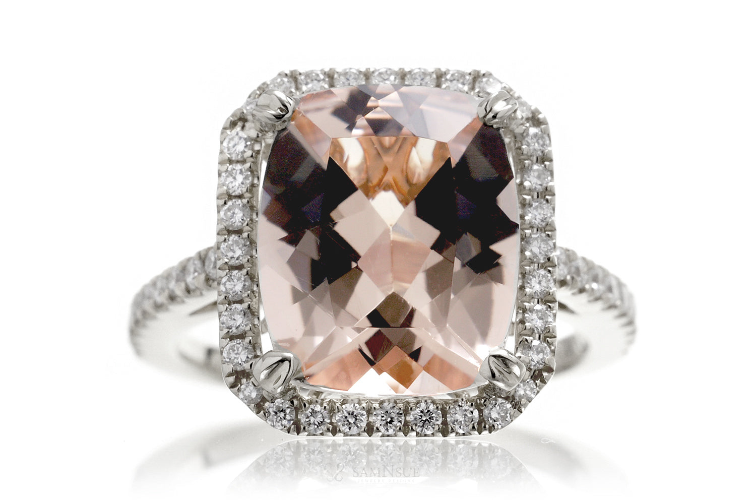 The Signature Cushion Morganite Ring