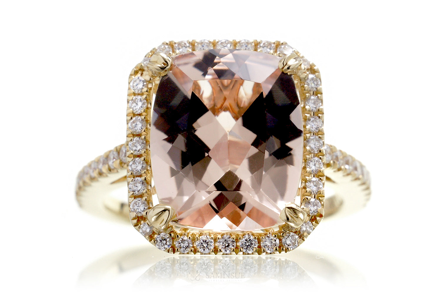 The Signature Cushion Morganite Ring