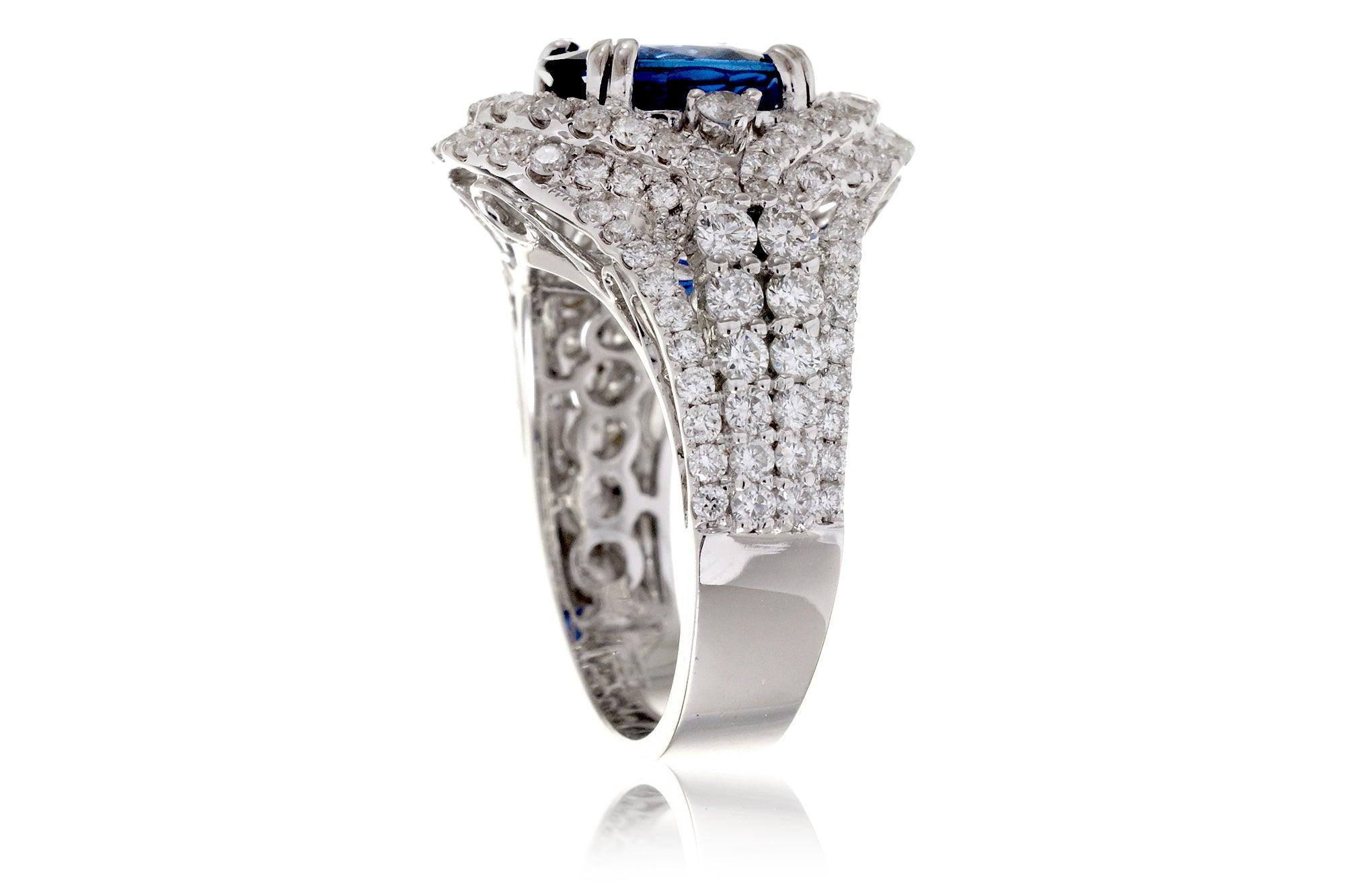 The Sharon Oval Sapphire Diamond Ring (5.16 ct. tw.)