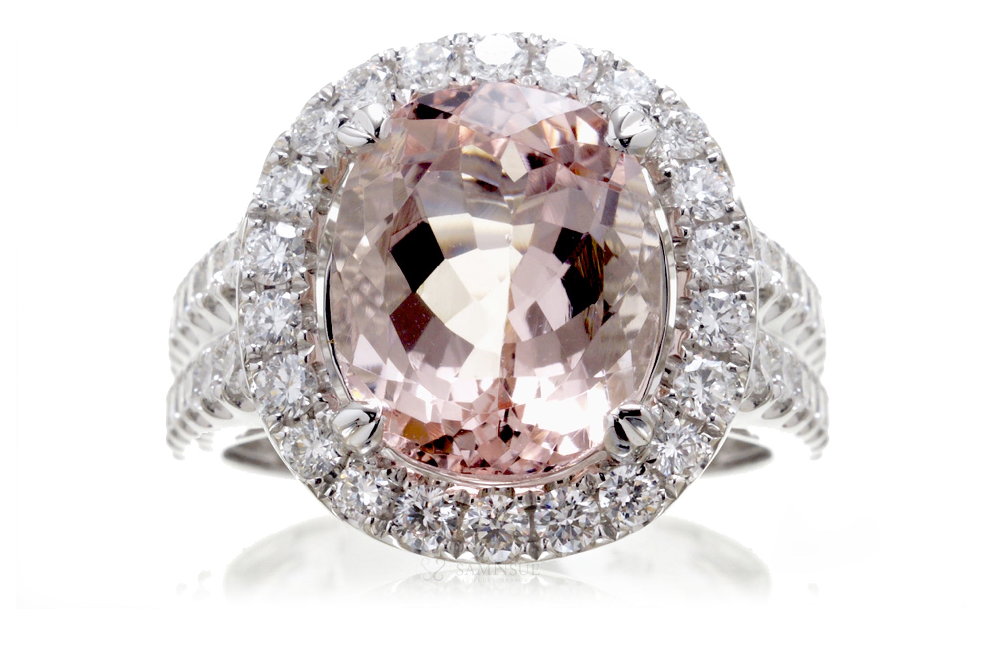 The Lydia Oval Morganite Ring