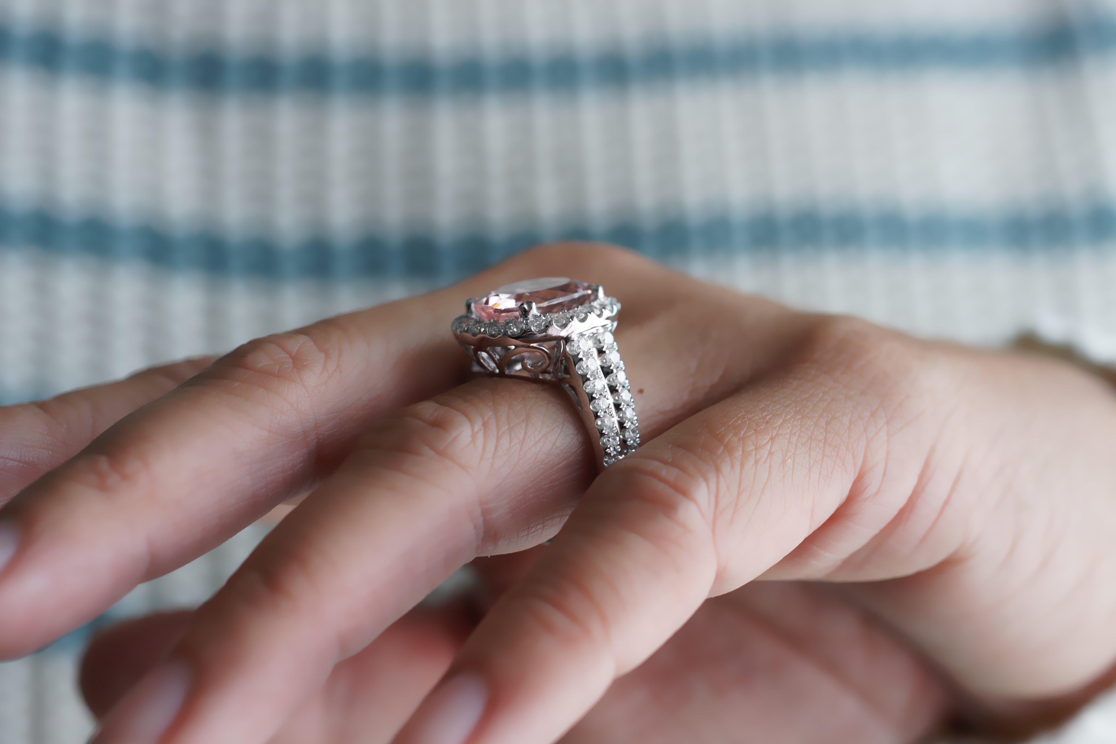The Lydia Oval Morganite Ring
