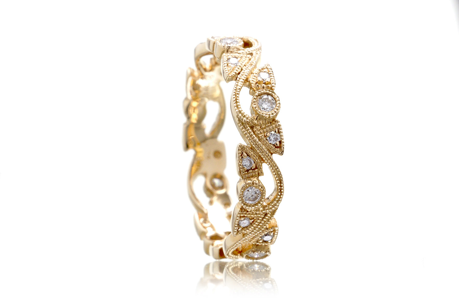 The Leaf And Vine Eternity Band