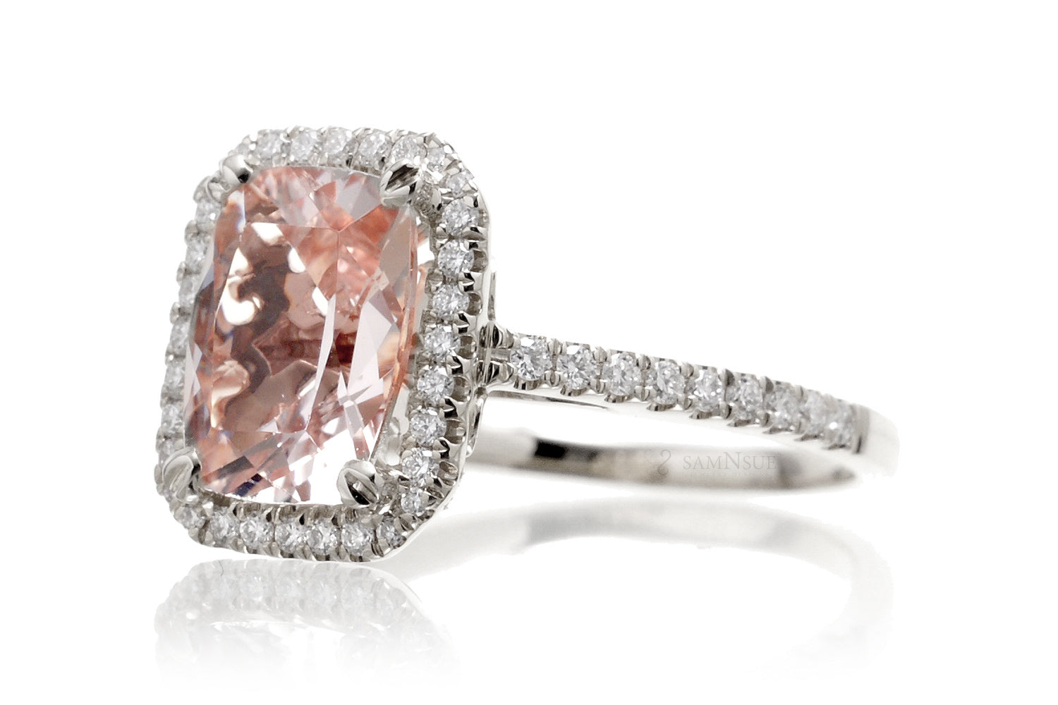 The Signature Cushion Morganite Ring