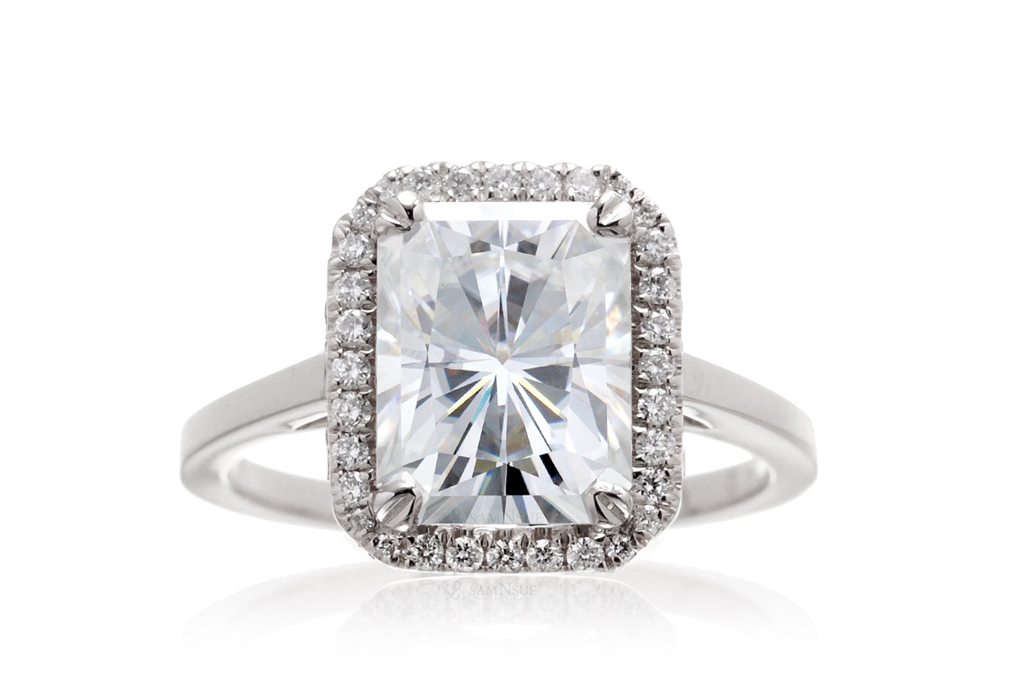 The Signature Radiant Moissanite Ring