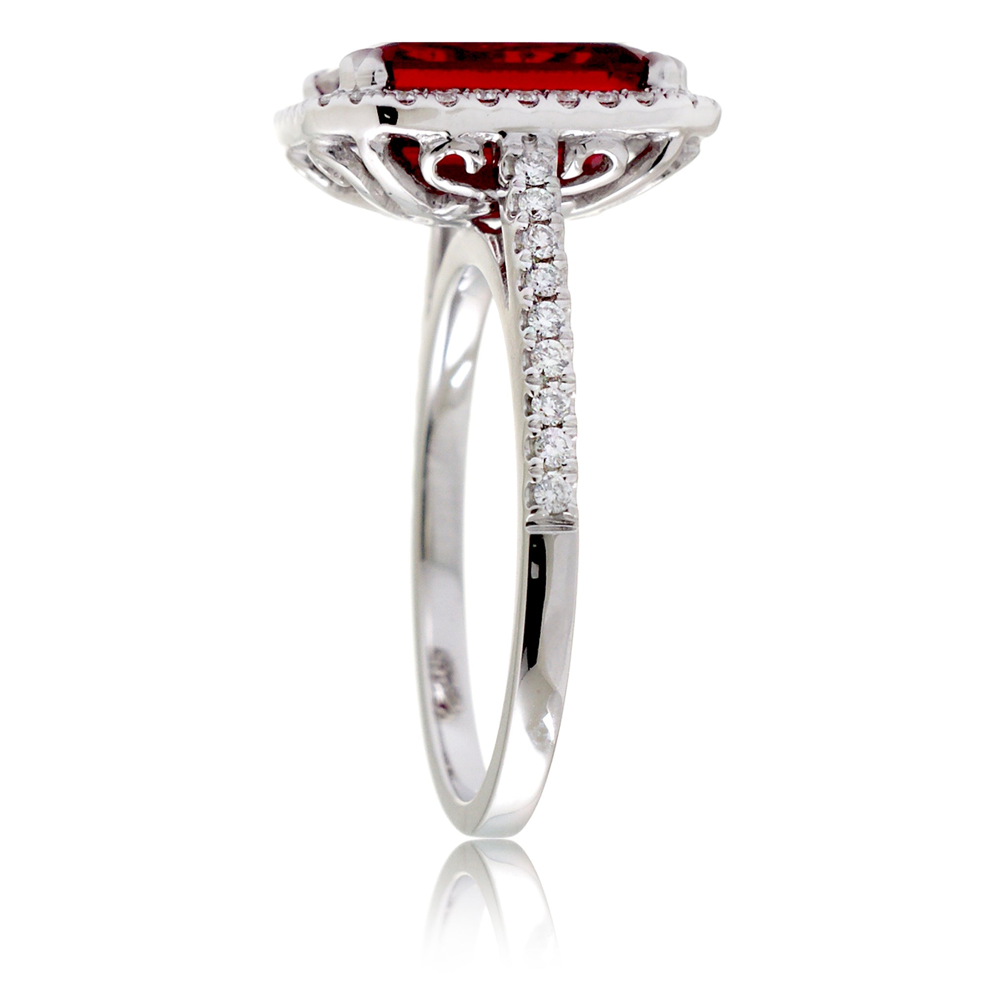 The Signature Emerald Cut Ruby Ring (Lab Grown)