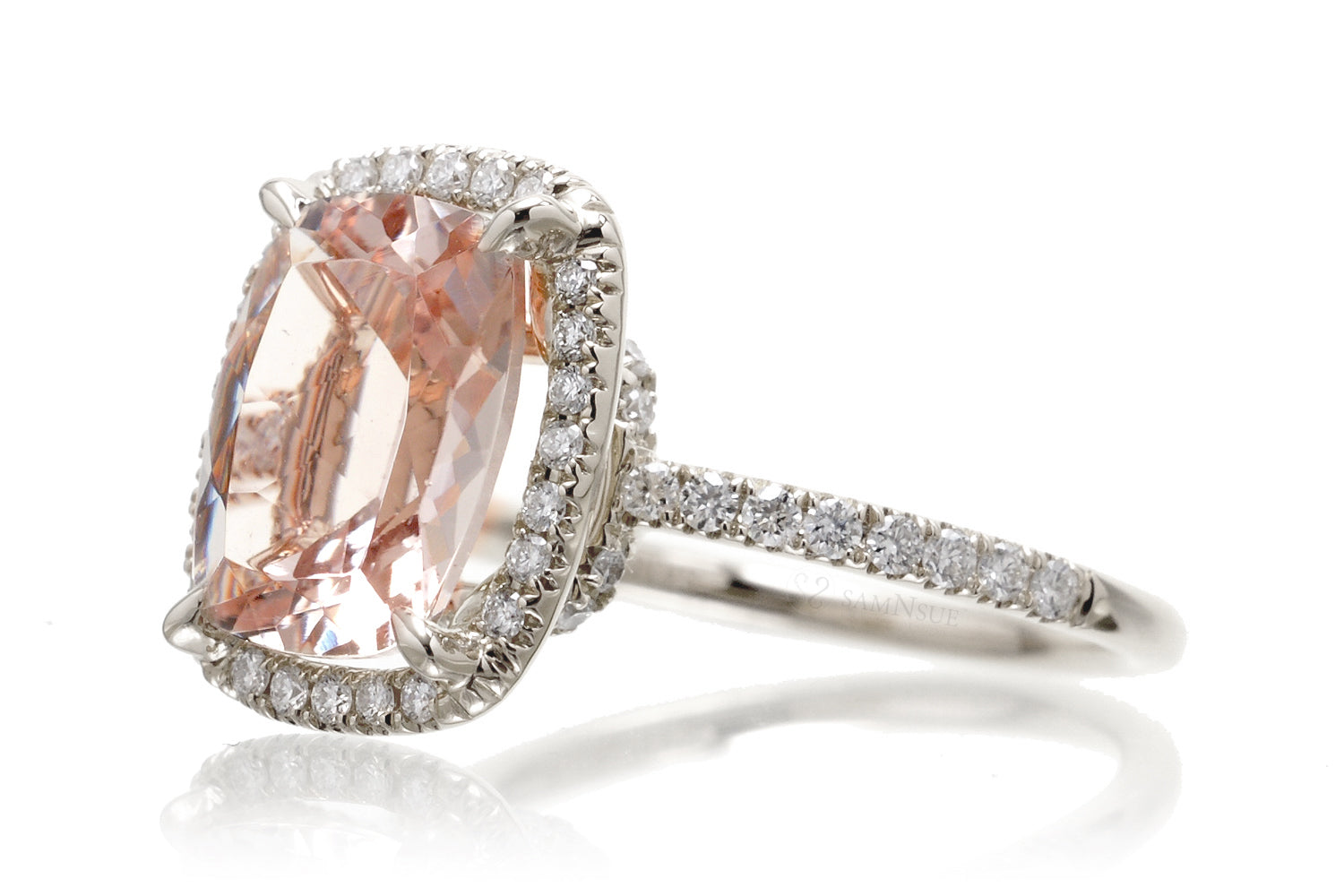 The Drenched Cushion Morganite