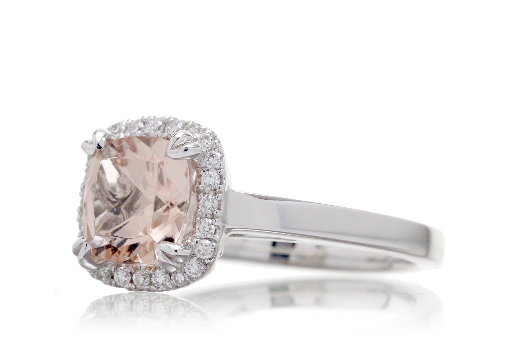 The Signature Cushion Morganite Ring (10x8mm)