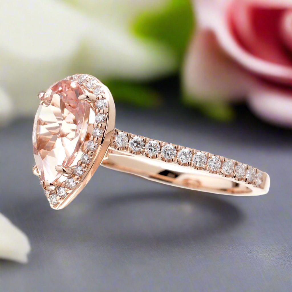 The Sunset Pear Morganite