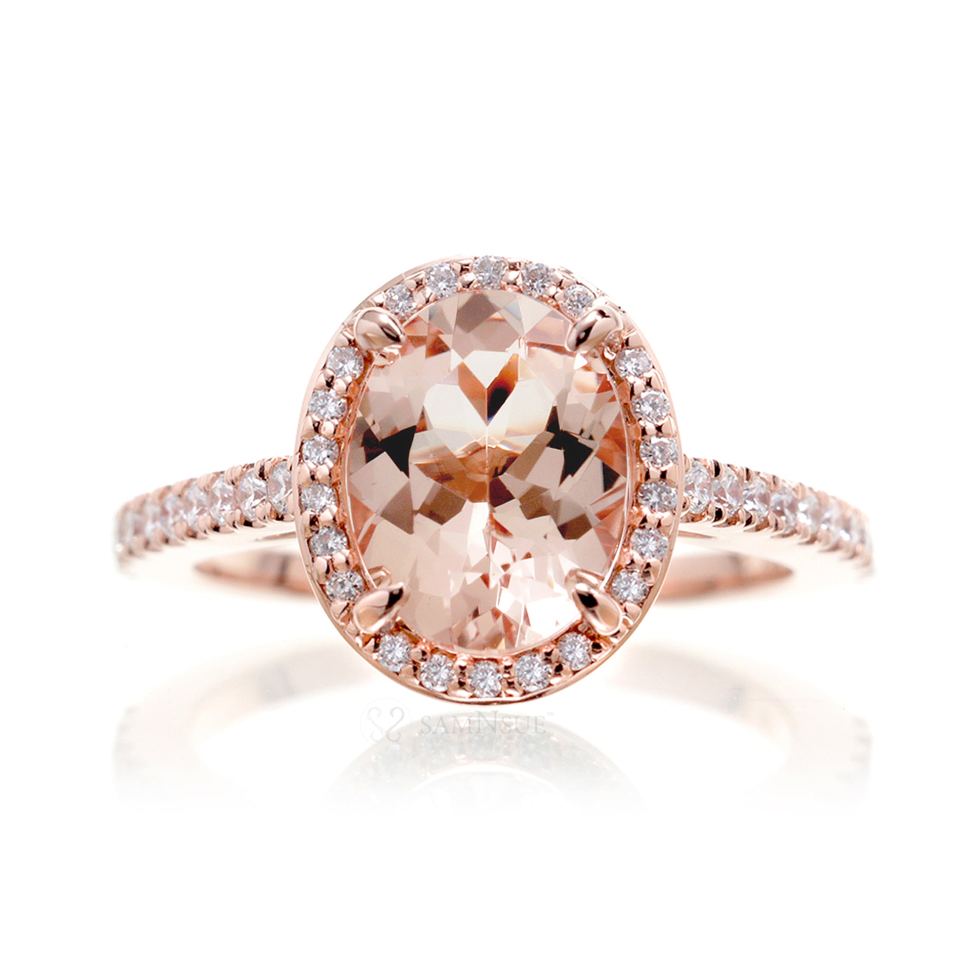The Steffy Oval Morganite Ring