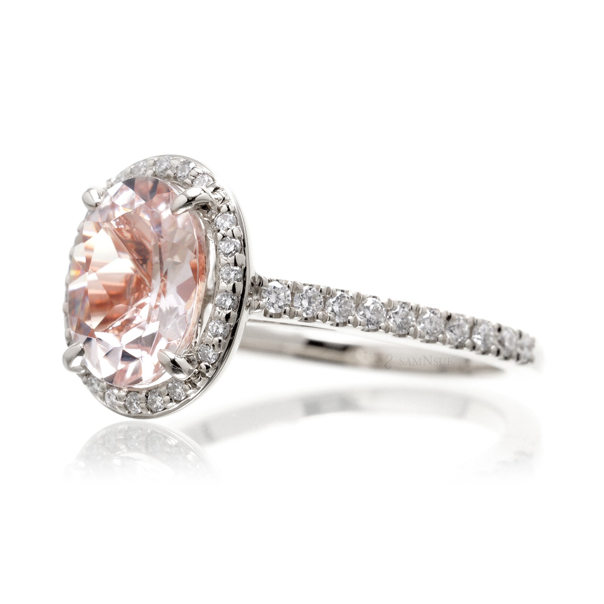 The Steffy Oval Cut Moissanite Ring