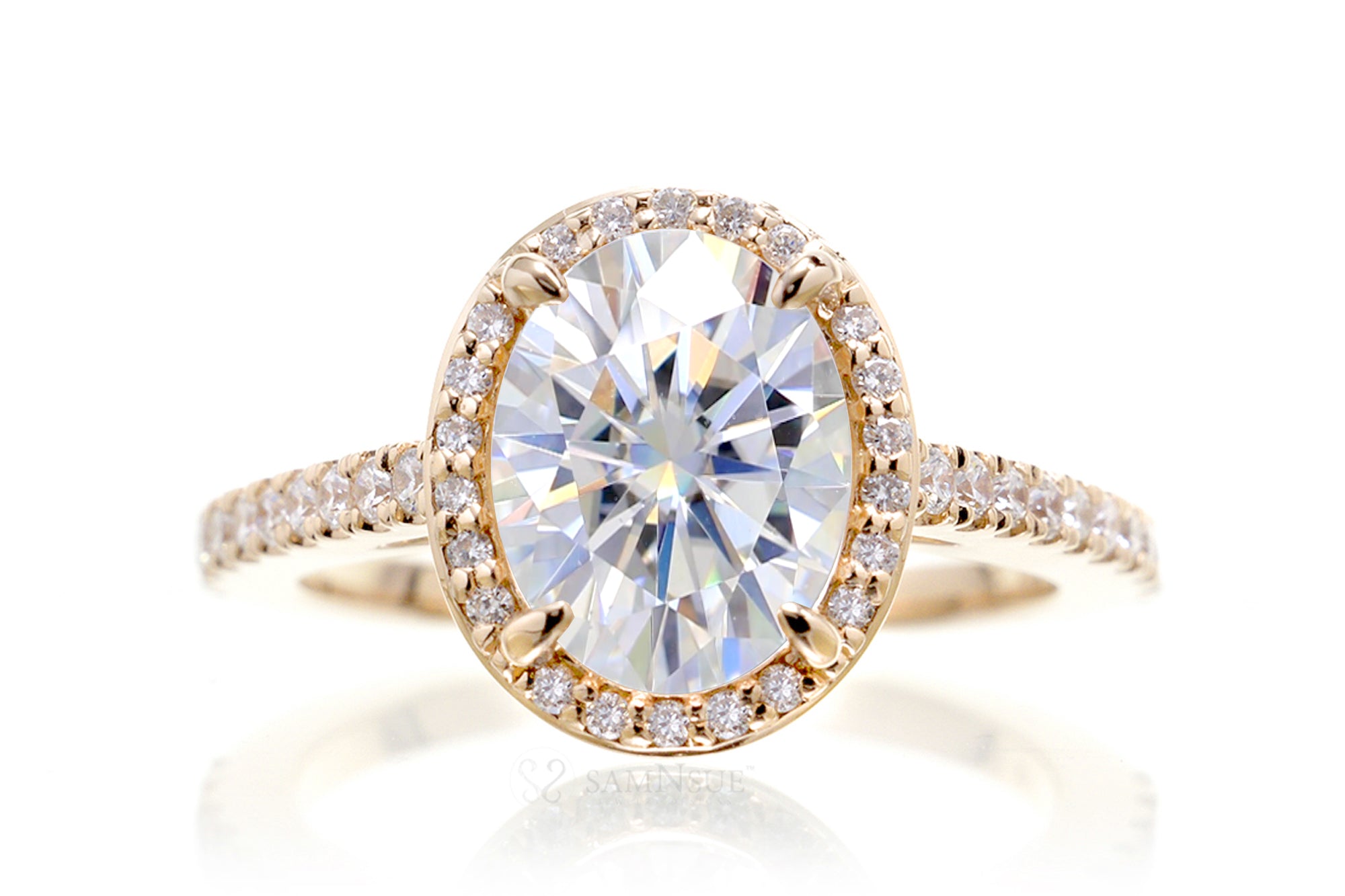 The Steffy Oval Cut Moissanite Ring