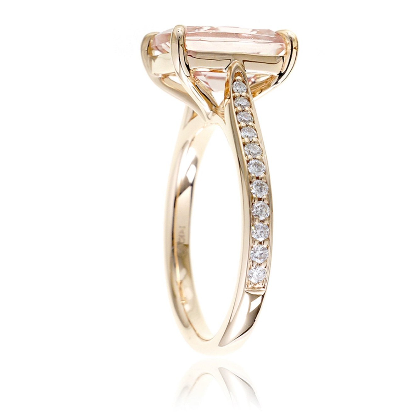 The Emily Oval Cut Morganite Ring