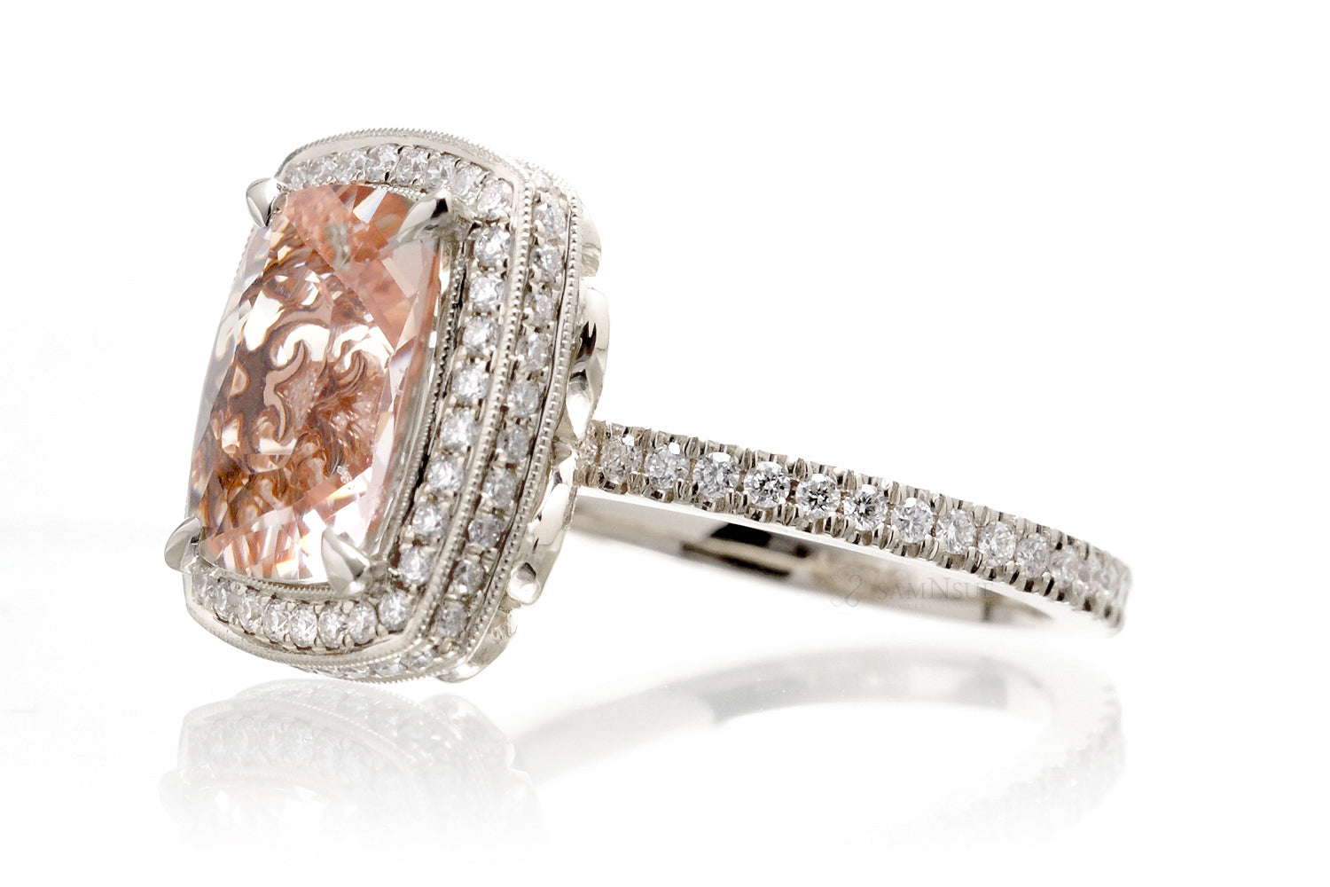 The Camila Cushion Morganite