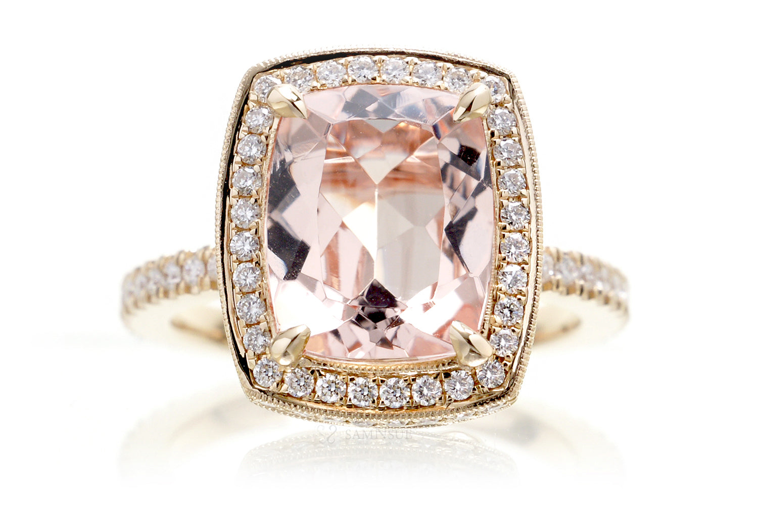 The Camila Cushion Morganite