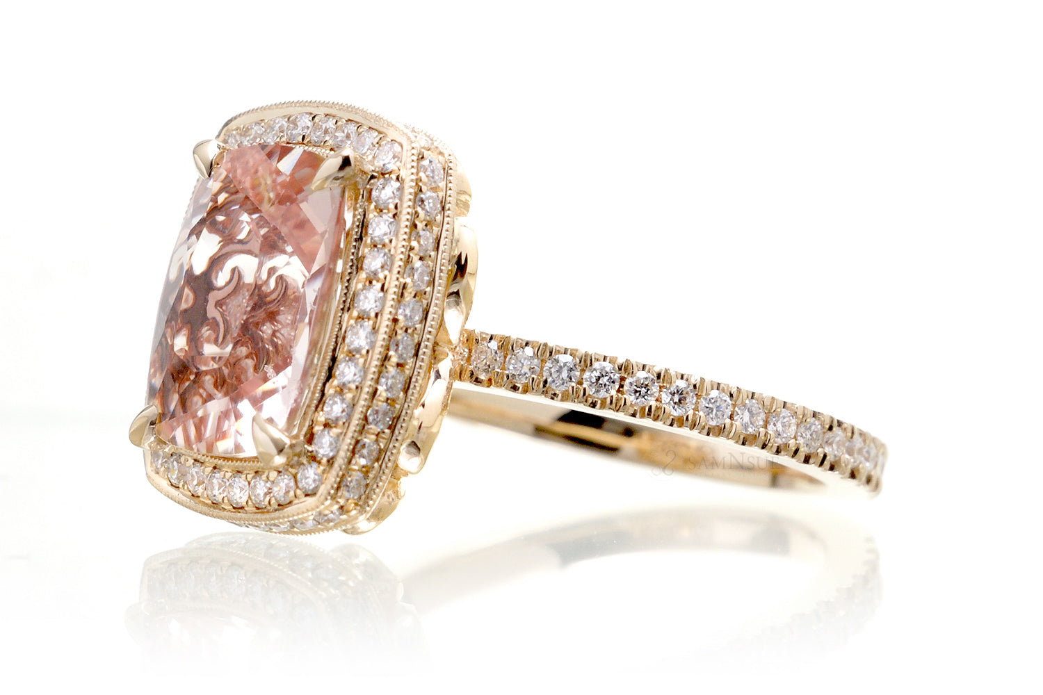 The Camila Cushion Morganite