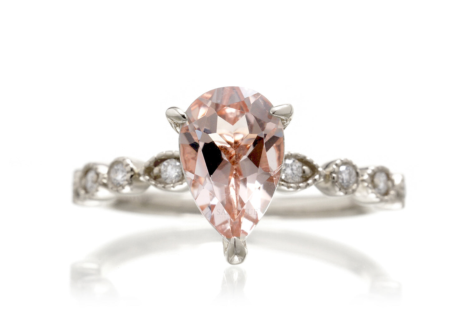 The Ivy Pear Morganite Ring