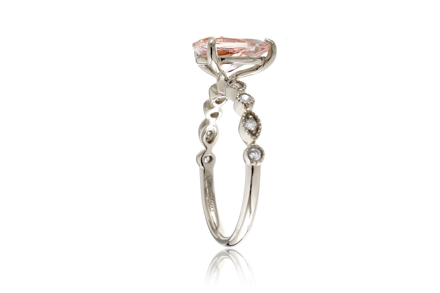 The Ivy Pear Morganite Ring